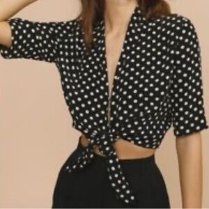 Rouje fiora polka dot top size 42